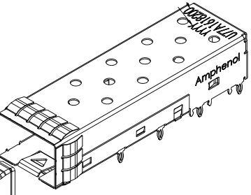 Amphenol Communications Solutions-U77A16182001 Steckverbinderzubehör Connector Accessories SFP+ Cage Right Angle Copper Alloy Nickel ExpressPort® SFP+ Tray