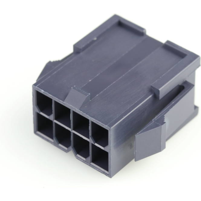 Molex-0469930810 Einzeladersteckverbinder, Gehäuse Conn Housing PL 8Power POS 4.2mm Crimp ST Panel Mount Black Mini-Fit Jr™ Bag
