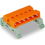 Double Pin Header, DIN-35 Rail Mounting, Pin spacing 7.62 mm, 5-pole