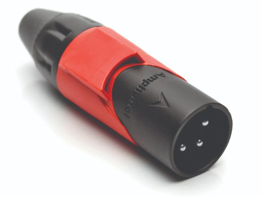 Amphenol-AX3MB2M Connettore audio e video Conn XLR Connector M 3 POS Solder Cup ST Cable Mount 3 Terminal 1 Port Box