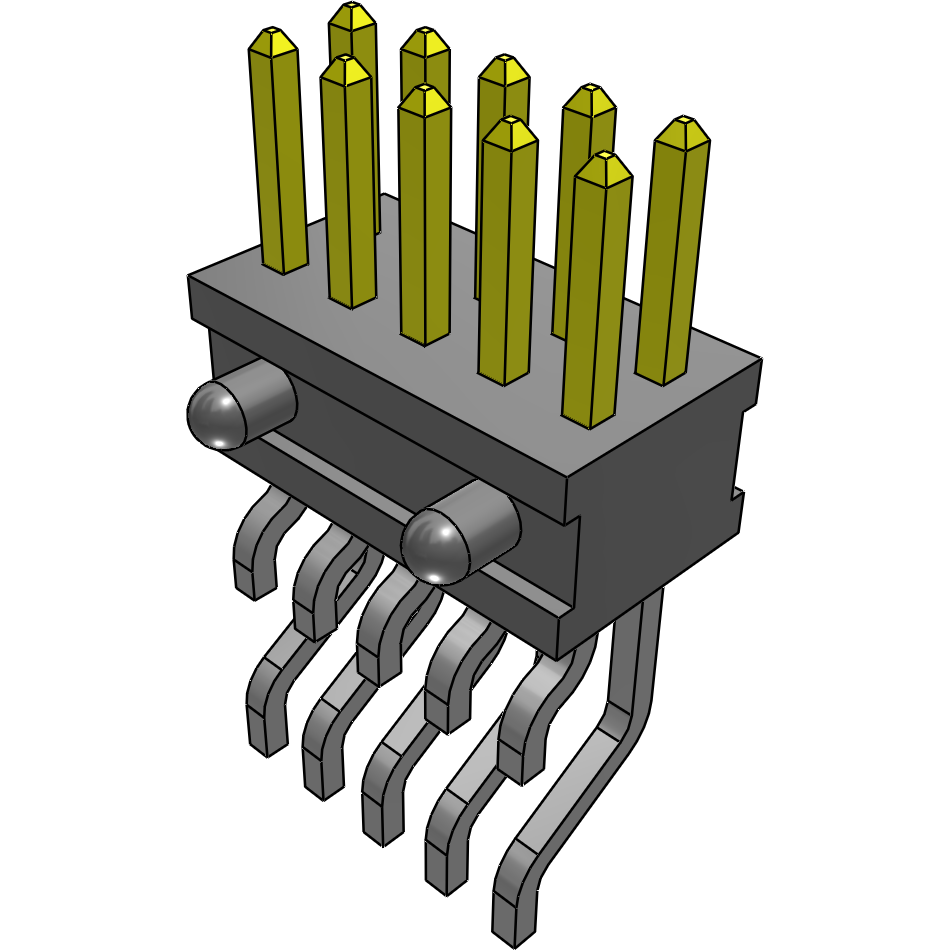 Samtec-FTSH-105-01-F-DH-A Steckverbinderleisten und Leiterplattenbuchsen Conn Unshrouded Header HDR 10 POS 1.27mm Solder RA Side Entry SMD TIGER CLAW™ Layer
