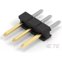 TE Connectivity-2823088-3 Connector Headers and PCB Receptacles 3P, AMPMODU 2 mm, Breakaway header, Single row, Vertical, THT, tail length 2.8mm, 30µ" Gold, tube, without cap, xyz
