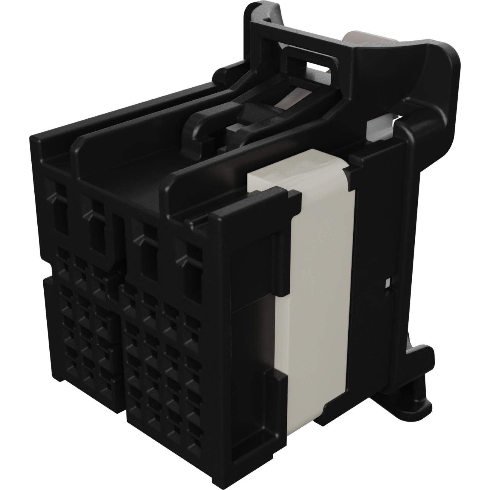 Molex-1600280011 分立接线罩连接器 Stak50H Hybrid Receptacle, 32 Circuits, Key 1, Rib Option A, Black, Bag