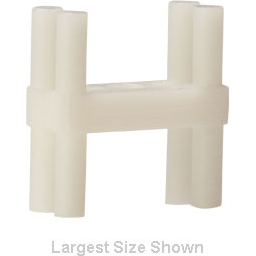 Bivar-RL1-060 Lighting Accessories LED Mount, Vertical, 0.060in., All Rectangular LED, 2 Lead, Rectangular, Molded Nylon, White