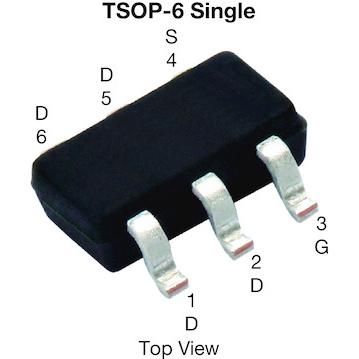 Vishay-SQ3427EV-T1_GE3 MOSFETs Trans MOSFET P-CH 60V 5.3A 6-Pin TSOP T/R Automotive AEC-Q101