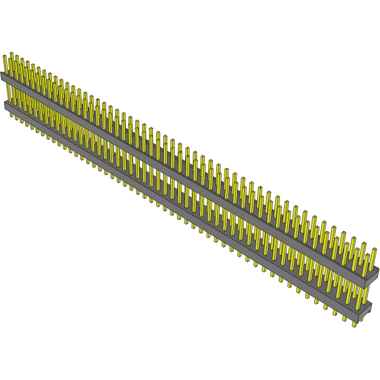 Samtec-DW-50-10-L-D-500 Connector Headers and PCB Receptacles Conn Board Stacker HDR 100 POS 2.54mm Solder ST Top Entry Thru-Hole Bulk