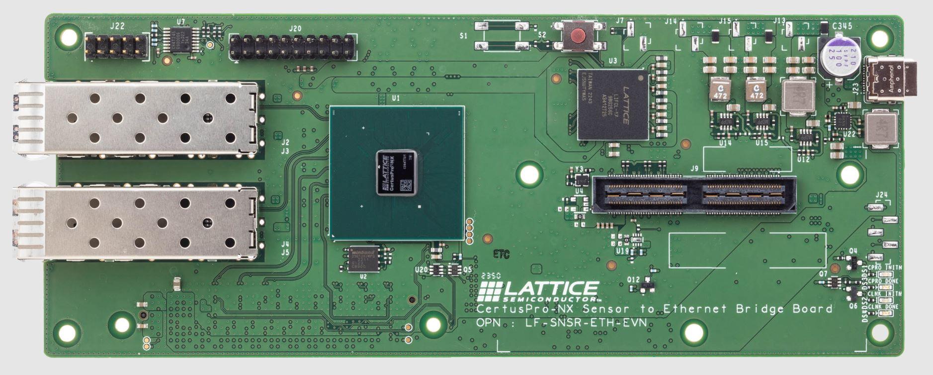 Lattice Semiconductor-LF-SNSR-ETH-EVN Kits et outils de développement CertusPro-NX Holoscan Sensor Bridge for NVIDIA Jetson AGX and NVIDIA IGX Developer Kit