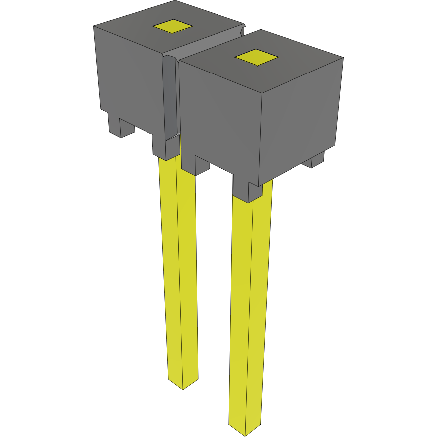 Samtec-HMTSW-102-07-G-S-000 Steckverbinderleisten und Leiterplattenbuchsen Conn Unshrouded Header HDR 2 POS 2.54mm Solder ST Top Entry Thru-Hole Bulk