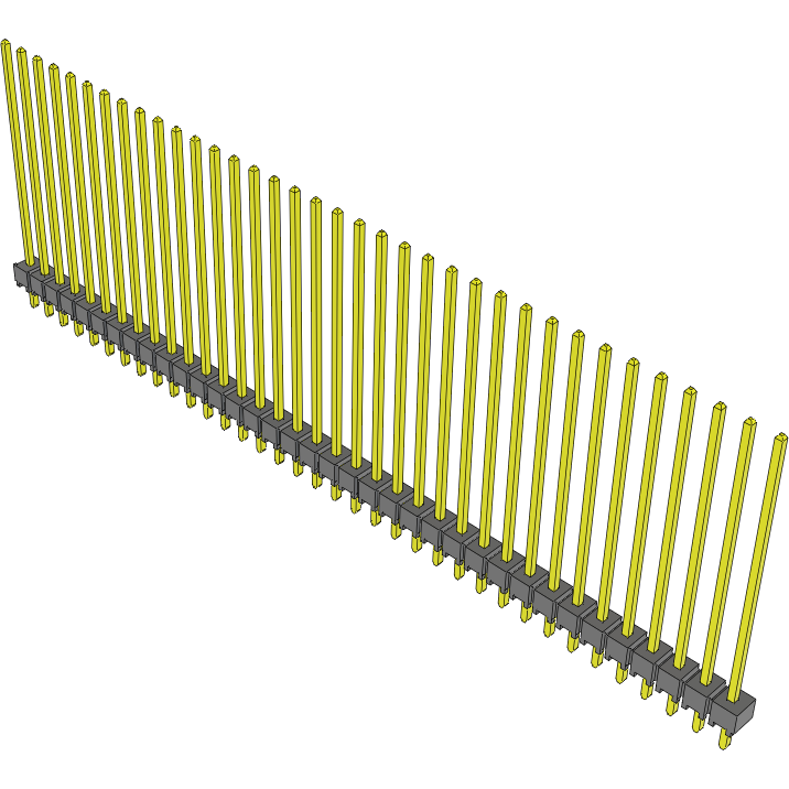 Samtec-TSW-136-20-L-S 连接器插头及 PCB 插座 Conn Unshrouded Header HDR 36 POS 2.54mm Solder ST Top Entry Thru-Hole Bulk