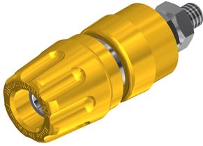 SKS Kontakttechnik-PKI 10 A YELLOW Steckverbinder, elektronisches Testgerät Conn Binding Post F 1 POS Screw ST Panel Mount 1 Port