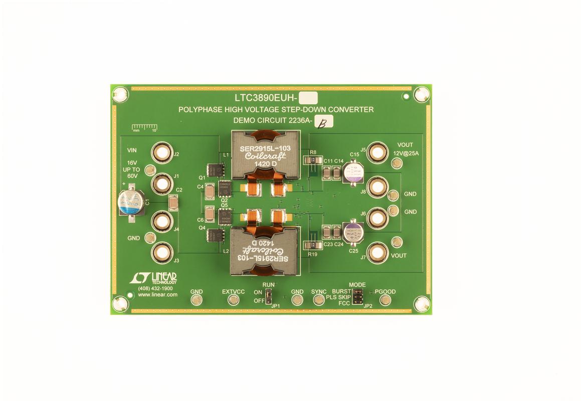 Analog Devices-DC2236A-A Energiemanagement, Entwicklungsplatinen und -kits LTC3890-2 DC to DC Controller 11.76V to 12.24V Output Demonstration Circuit