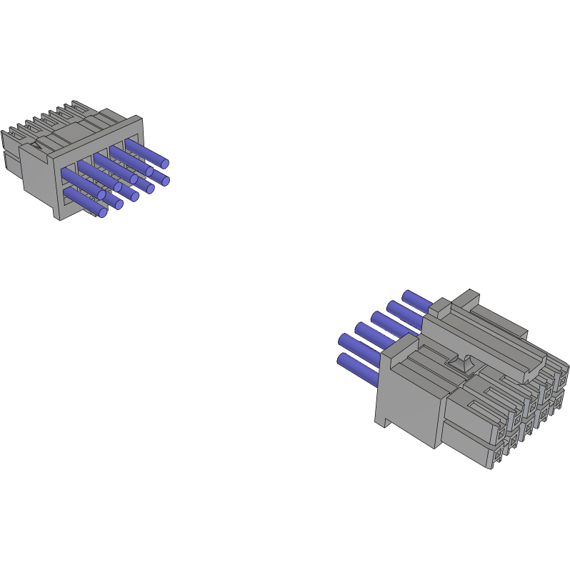 Samtec-MMSDT-05-20-L-08.00-D-K-LDX Cable Assembly AC Power Cable Assembly 0.203m Power to Power 10 to 10 POS SKT-SKT Crimp-Crimp 20AWG