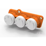 Conn Housing F 3 POS 40mm Crimp ST Panel Mount Orange