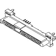 Molex-0879700001 Steckverbinder, SCSI Conn SAS RCP 15Power/7Signal/7SCSI POS 1.27mm Solder ST Thru-Hole 29 Terminal 1 Port Tray