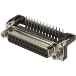 Conn D-Sub F 25 POS 1.38mm Solder RA Thru-Hole 25 Terminal 1 Port