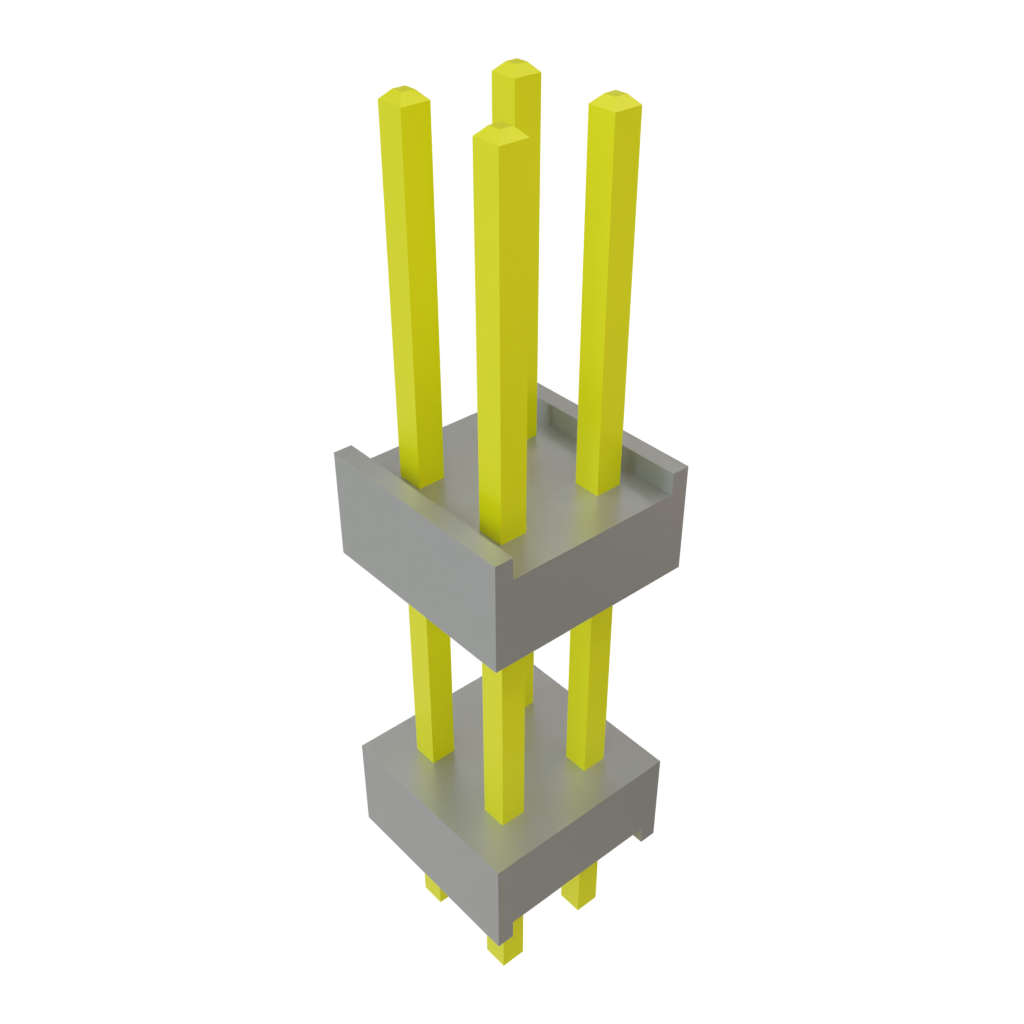 Samtec-DW-02-10-T-D-430 Steckverbinderleisten und Leiterplattenbuchsen Conn Board Stacker HDR 4 POS 2.54mm Solder ST Top Entry Thru-Hole Bulk