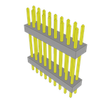 Conn Board Stacker HDR 18 POS 2mm Solder ST Top Entry Thru-Hole Bulk