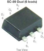 Vishay-SI1024X-T1-GE3 MOSFETs Trans MOSFET N-CH 20V 0.485A 6-Pin SC-89 T/R
