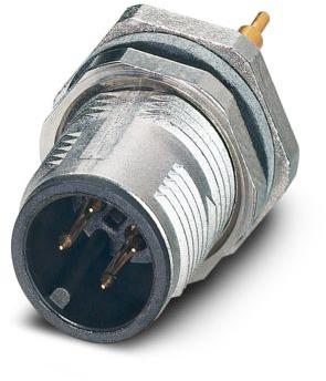 PHOENIX CONTACT-SACC-DSI-MS-4CON-M12-SCO SH Sensor Accessories Sensor/actuator flush-type connector, 4-pos., M12 SPEEDCON, shielded, A-coded, rear/screw mounting with M12 thread, with straight solder connection