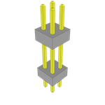 Conn Board Stacker HDR 4 POS 2mm Solder ST Top Entry Thru-Hole Bulk