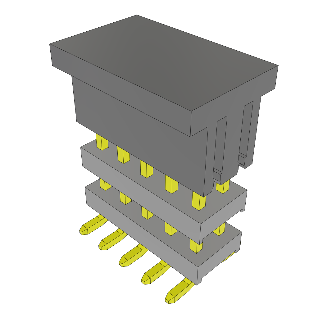 Samtec-TW-05-03-F-D-235-SM-P-TR Steckverbinderleisten und Leiterplattenbuchsen Conn Board Stacker HDR 10 POS 2mm Solder ST Top Entry SMD T/R