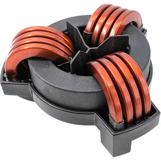 Yageo-SCF76X-1100-S4F0A004JH Gleichtakt-Drosseln Common Mode Chokes Triple 350uH 100kHz 110A 0.00027Ohm DCR Thru-Hole