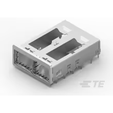 TE Connectivity-2227104-1 Steckverbinderzubehör Connector Accessories zQSFP+ Cage Right Angle Nickel Silver Box/Tray