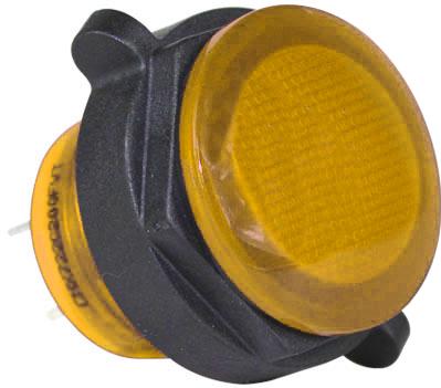 Visual Communications-CNX722C401120T Panel Mount Indicators Panel Mount Indicator Round 22mm LED 120V Tab Yellow MS