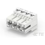TE Connectivity-1703100-1 Connector Discrete Wire Housing Conn Housing RCP 4 POS 5mm Crimp ST Cable Mount Natural Bag/Box