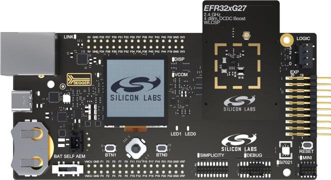 Silicon Labs-BG27-RB4111B Placas y kits de desarrollo inalámbricos/RF EFR32BG27C320F768GJ39 Bluetooth Development Board
