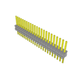 Conn Unshrouded Header HDR 23 POS 1.27mm Solder ST Top Entry Thru-Hole Tube