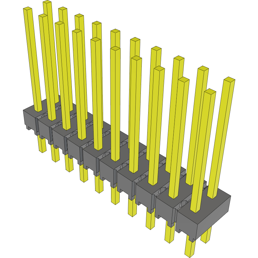 Samtec-MTSW-110-09-T-D-492 Steckverbinderleisten und Leiterplattenbuchsen Conn Unshrouded Header HDR 20 POS 2.54mm Solder ST Top Entry Thru-Hole Bulk