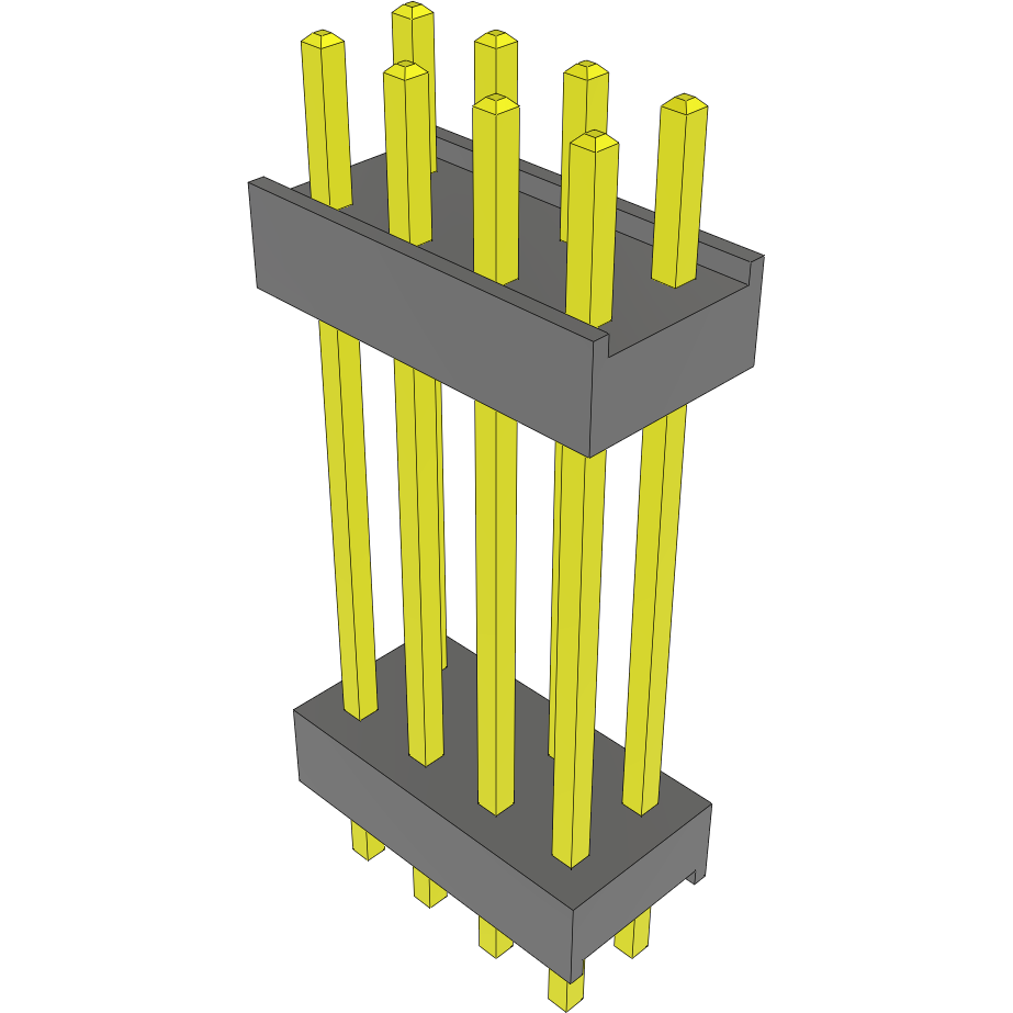 Samtec-DW-04-11-T-D-690 Steckverbinderleisten und Leiterplattenbuchsen Conn Board Stacker HDR 8 POS 2.54mm Solder ST Top Entry Thru-Hole Bulk