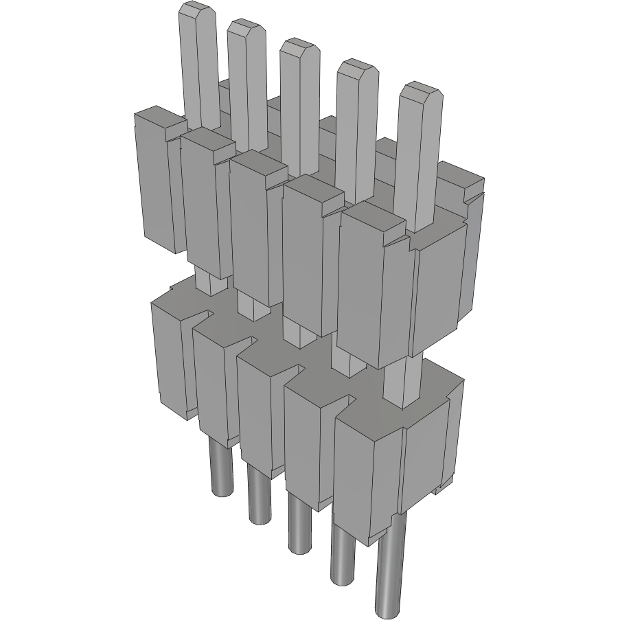 Samtec-DWM-05-01-T-S-260 Cabezales del conector y receptáculos PCB Conn Board Stacker HDR 5 POS 1.27mm Solder ST Thru-Hole Layer