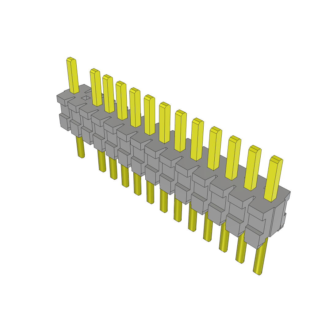 Samtec-TMS-114-02-G-S-002 Cabezales del conector y receptáculos PCB Conn Unshrouded Header HDR 14 POS 1.27mm Solder ST Top Entry Thru-Hole Tube