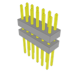 Conn Board Stacker HDR 12 POS 2mm Solder ST Top Entry Thru-Hole Bulk