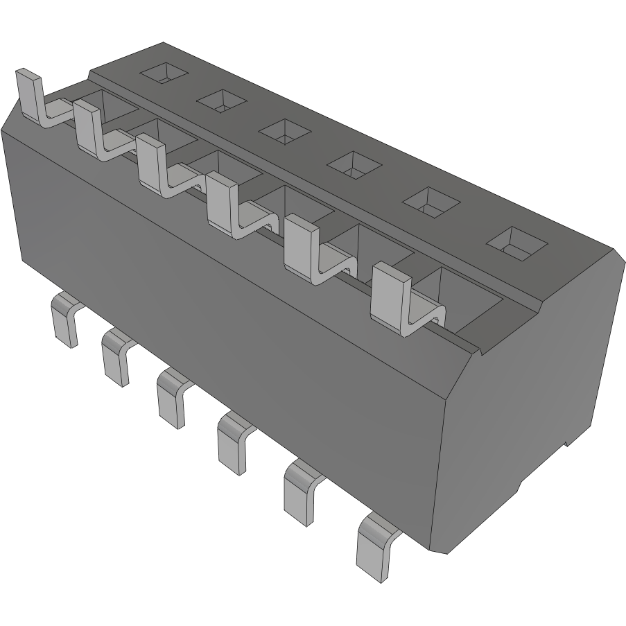 Samtec-CLP-106-02-L-DH Connector Headers and PCB Receptacles Conn Socket Strip SKT 12 POS 1.27mm Solder RA Side Entry SMD TIGER CLAW™ Tube