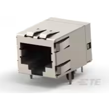 TE Connectivity-5406295-1 Raccordement téléphone et télécom Conn RJ-45 F 8 POS 1.27mm Solder RA Thru-Hole 8 Terminal 1 Port Cat 4 Tray