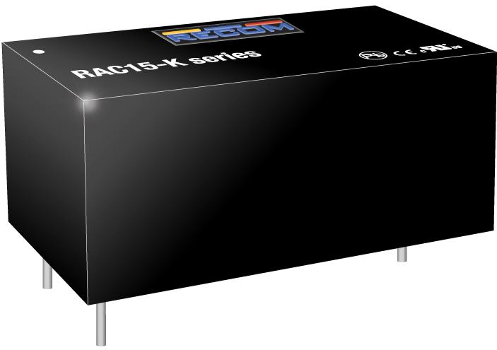 RECOM Power-RAC15-12SK Suministro de energía de AC a CC AC/DC Power Supply Single-OUT 12V 1.25A 15W 4-Pin Tube
