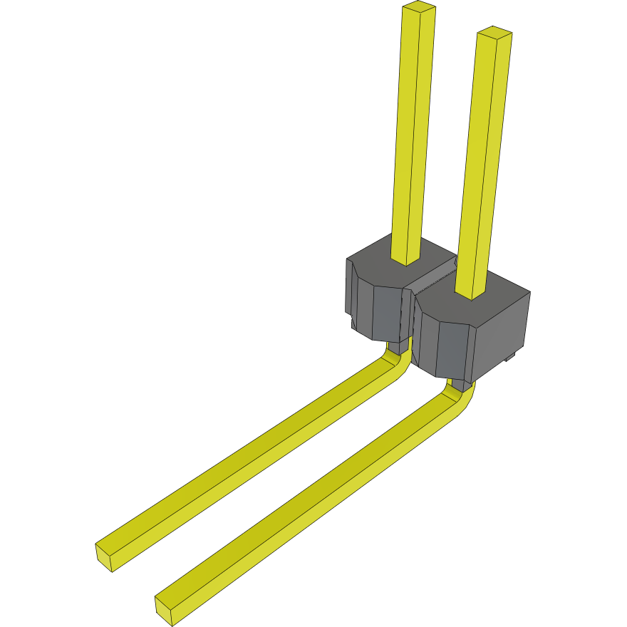 Samtec-HMTSW-102-11-L-S-318-RA Steckverbinderleisten und Leiterplattenbuchsen Conn Unshrouded Header HDR 2 POS 2.54mm Solder RA Side Entry Thru-Hole Bulk