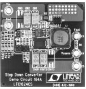 Analog Devices-DC164A Power Management Development Boards and Kits LTC1624CS8 Demo Board, Buck Controller, 4.5V ≤ VIN ≤ 28V, VOUT = 2.5V/ 3.3V/5.0V @ 3A