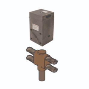 BURNDY-B2320 Terminali connettore Mold Horizontal Parallel Run Cables through Top of Ground Rod 2 AWG (Sol) 150 Weld Metal 3/4in Ground Rod