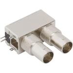 Amphenol RF-031-70507 RF-Steckverbinder Conn Dual Port BNC 0Hz to 1GHz 75Ohm Solder RA Thru-Hole F/F Gold Over Nickel Tray