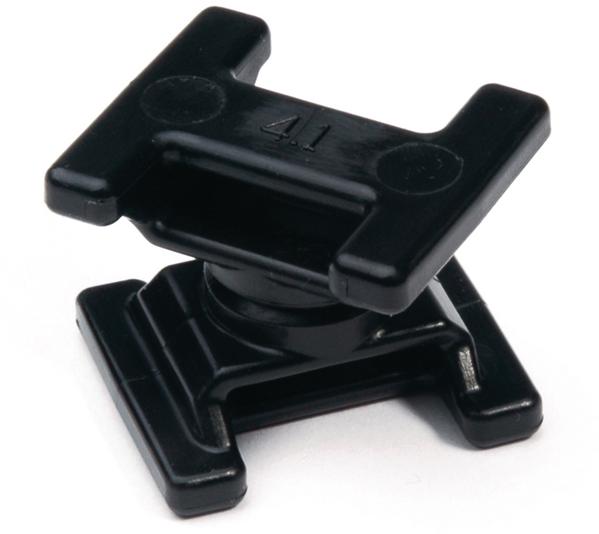 HellermannTyton-151-06500 Kabelzubehör Cable Accessories Dual Swivel Saddle Spacer Polyamide 6/6 Black Bag