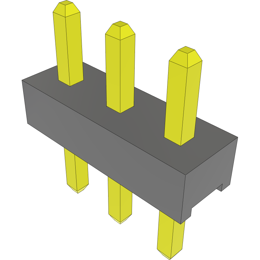 Samtec-MTMM-103-02-L-S-090 Connector Headers and PCB Receptacles Conn Unshrouded Header HDR 3 POS 2mm Solder ST Top Entry Thru-Hole Bulk
