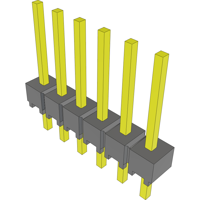 Samtec-MTSW-106-08-S-S-315 Steckverbinderleisten und Leiterplattenbuchsen Conn Unshrouded Header HDR 6 POS 2.54mm Solder ST Top Entry Thru-Hole Bulk