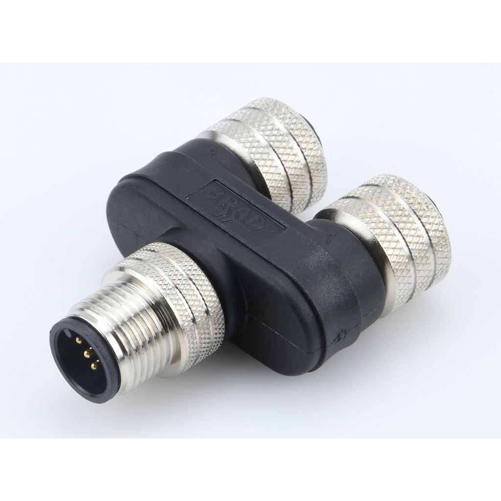 Molex-1200680137 Steckverbinder, rund Conn M12 Circular Adapter PIN/(2)SKT 15 POS T Style 3 Port Micro-Change®