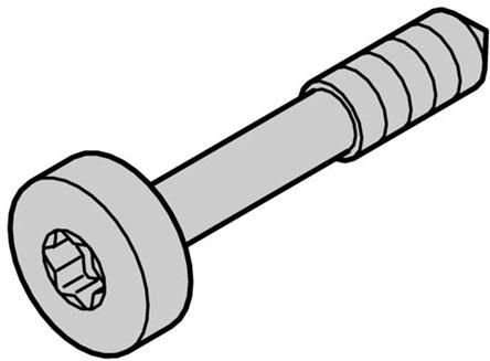 Schroff GmbH-21101783 null Enclosure and Rack Accessories, Collar Screw, Torx M2.5x12.3, Steel Black