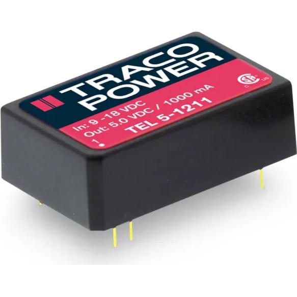 Traco Power-TEL 5-1222 DC to DC Converter and Switching Regulator Module Module DC-DC 12VIN 2-OUT -12V/12V 0.25A/0.25A 5W 8-Pin DIP Module
