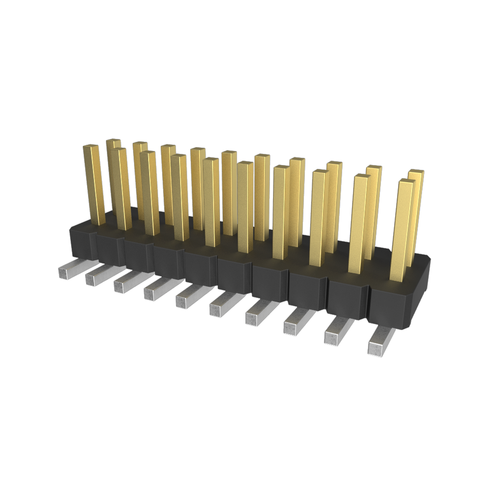 Amphenol Communications Solutions-20021121-00020D8LF Steckverbinderleisten und Leiterplattenbuchsen Minitek127®, Board to Board connector, Unshrouded vertical header, Surface Mount, Double Row, 20Positions, 1.27mm (0.5inch) pitch